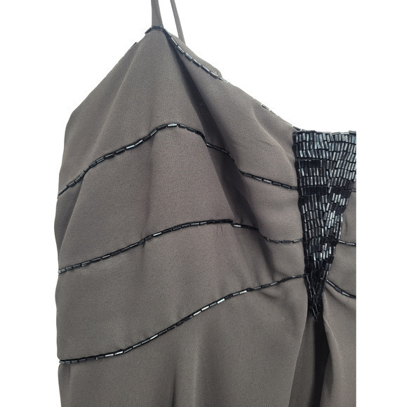 Vintage Ursula of Switzerland Beaded Spaghetti Strap Empire Waist Prom Dress - Picture 5 of 14